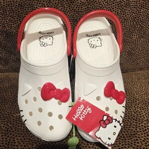 Hello Kitty Womens Sz 11, Mens Sz 9 Shoes - White and Red